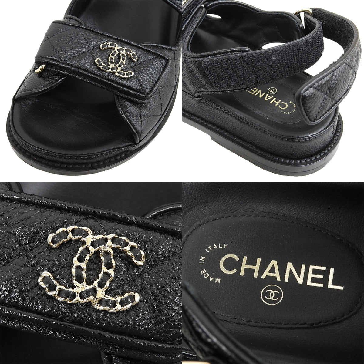 Matelasse Hooded Sandals 36