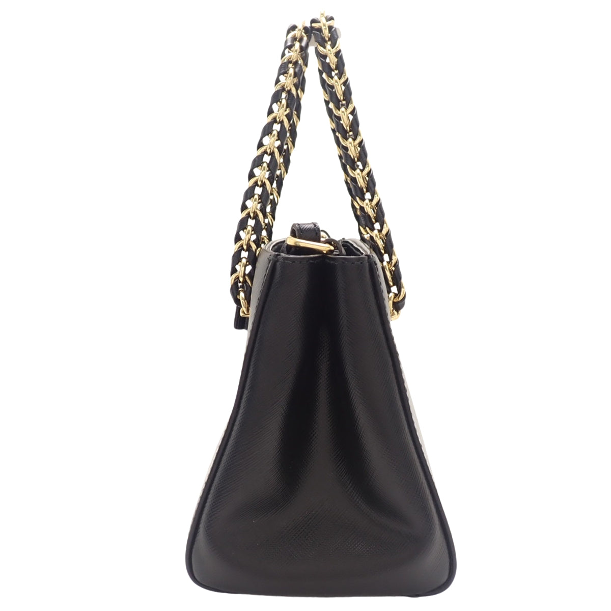 Vara Ribbon 2-Way Chain Bag in Black Leather