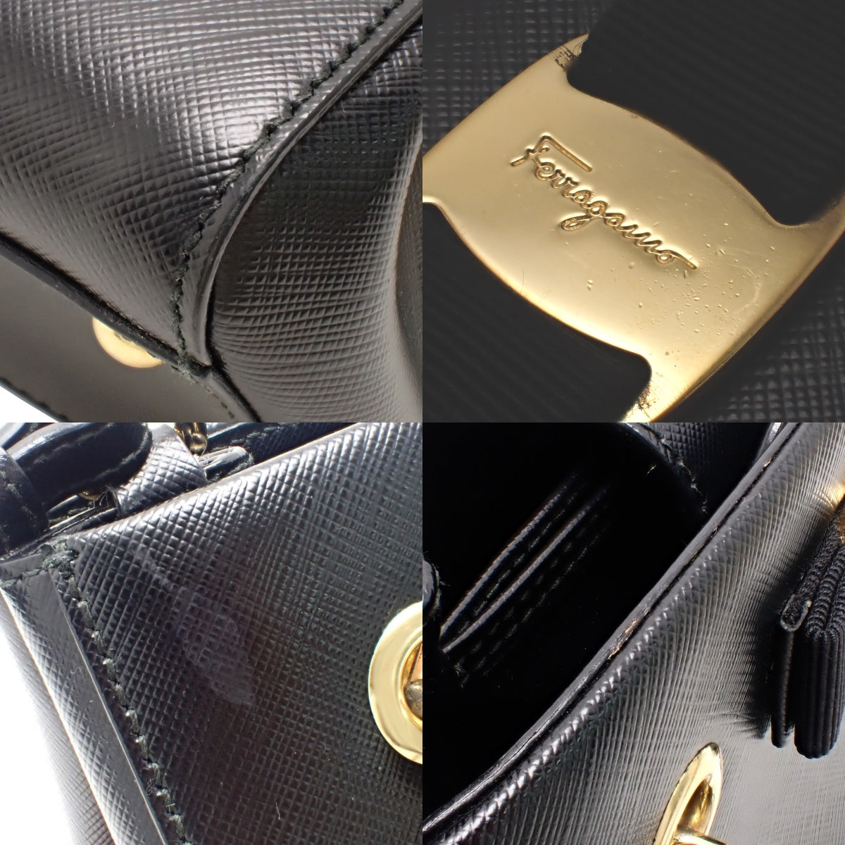 ヴァラリボン 2WAYチェーンバッグ レザー ブラック