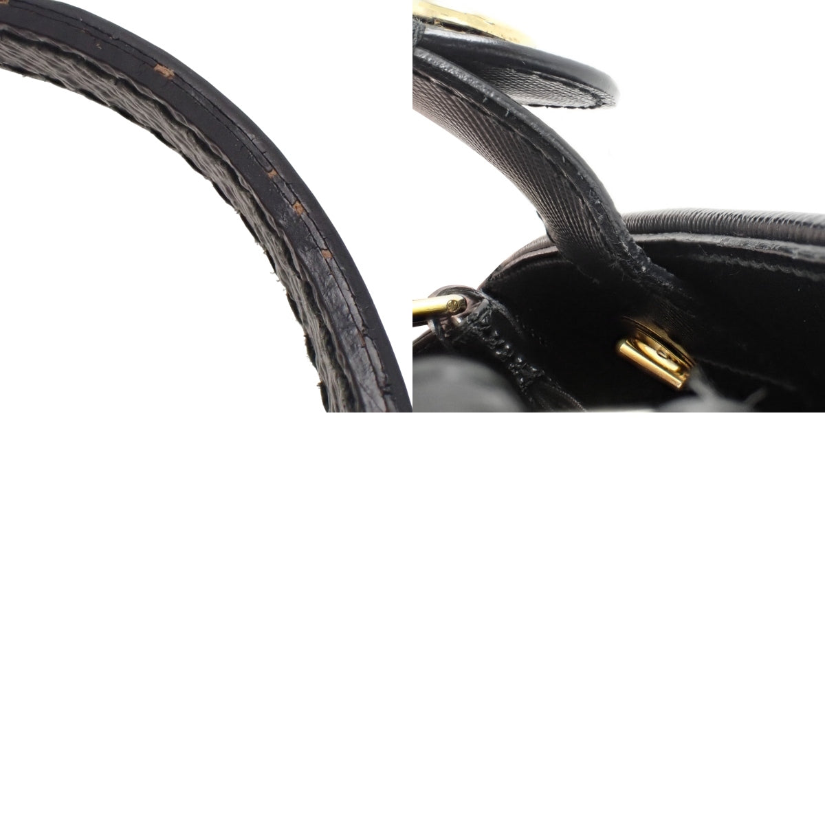 ヴァラリボン 2WAYチェーンバッグ レザー ブラック