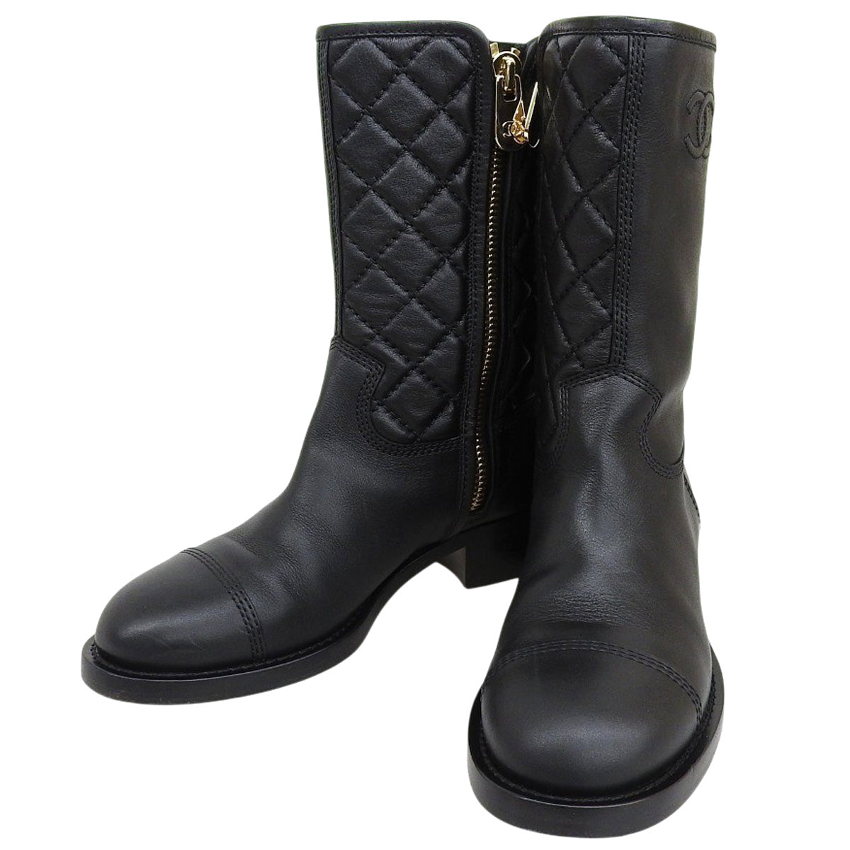 サイドジップ ミドルブーツ 36 1/2