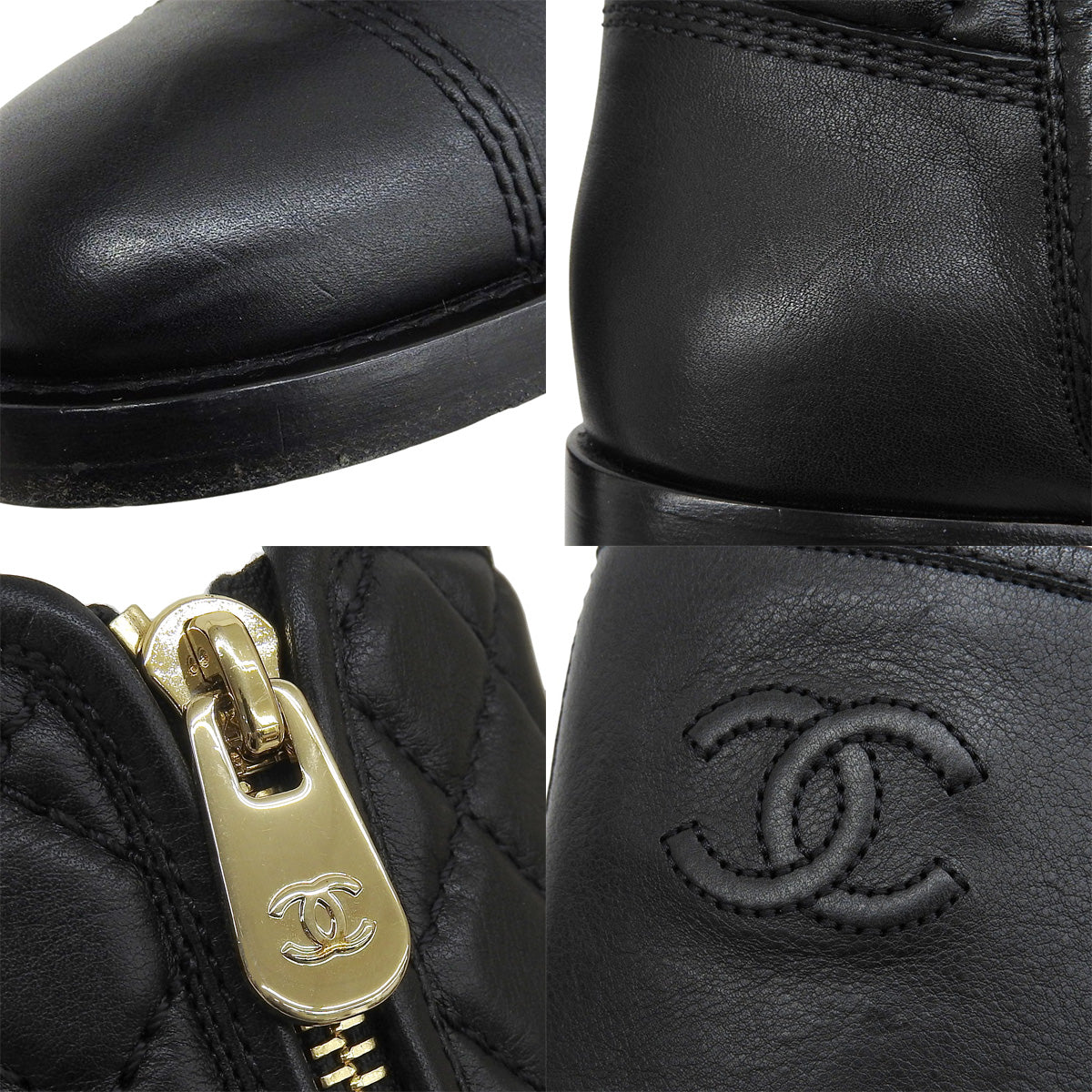 Side zip mid-length boots, size 36 1/2