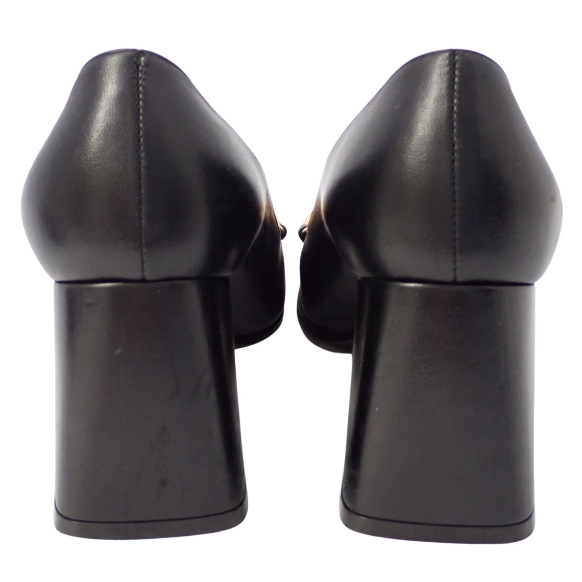 马衔扣方头高跟鞋,38码