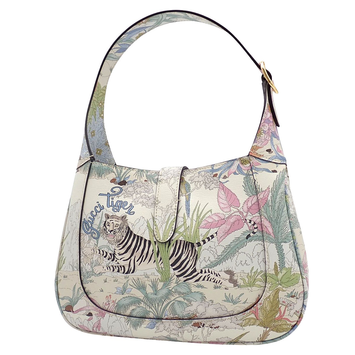 タイガー ジャッキー1961 スモール ショルダーバッグ カーフ ホワイト マルチカラー 636709