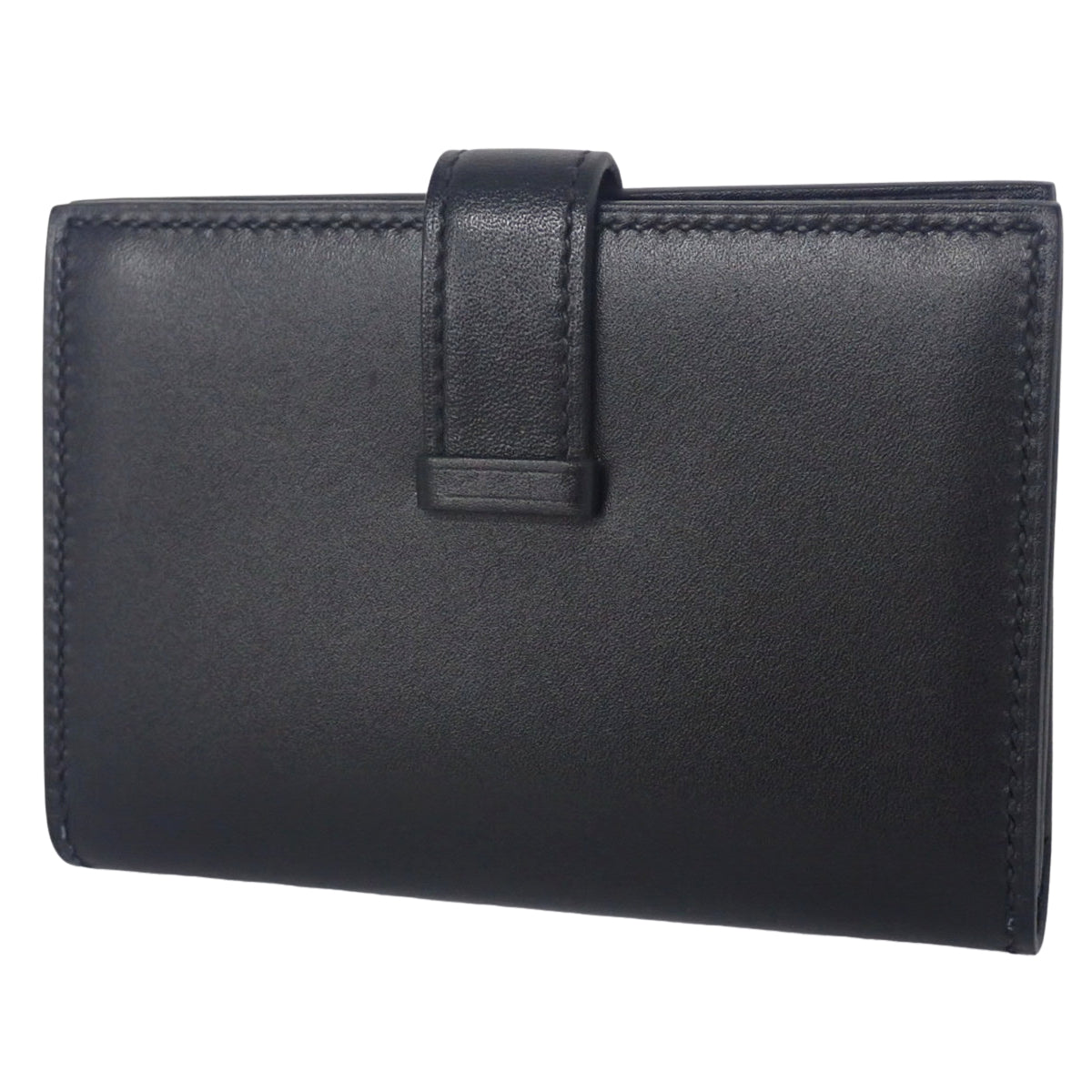 Bearn Card Holder, Tadelakt Black with Gold Hardware, U stamp