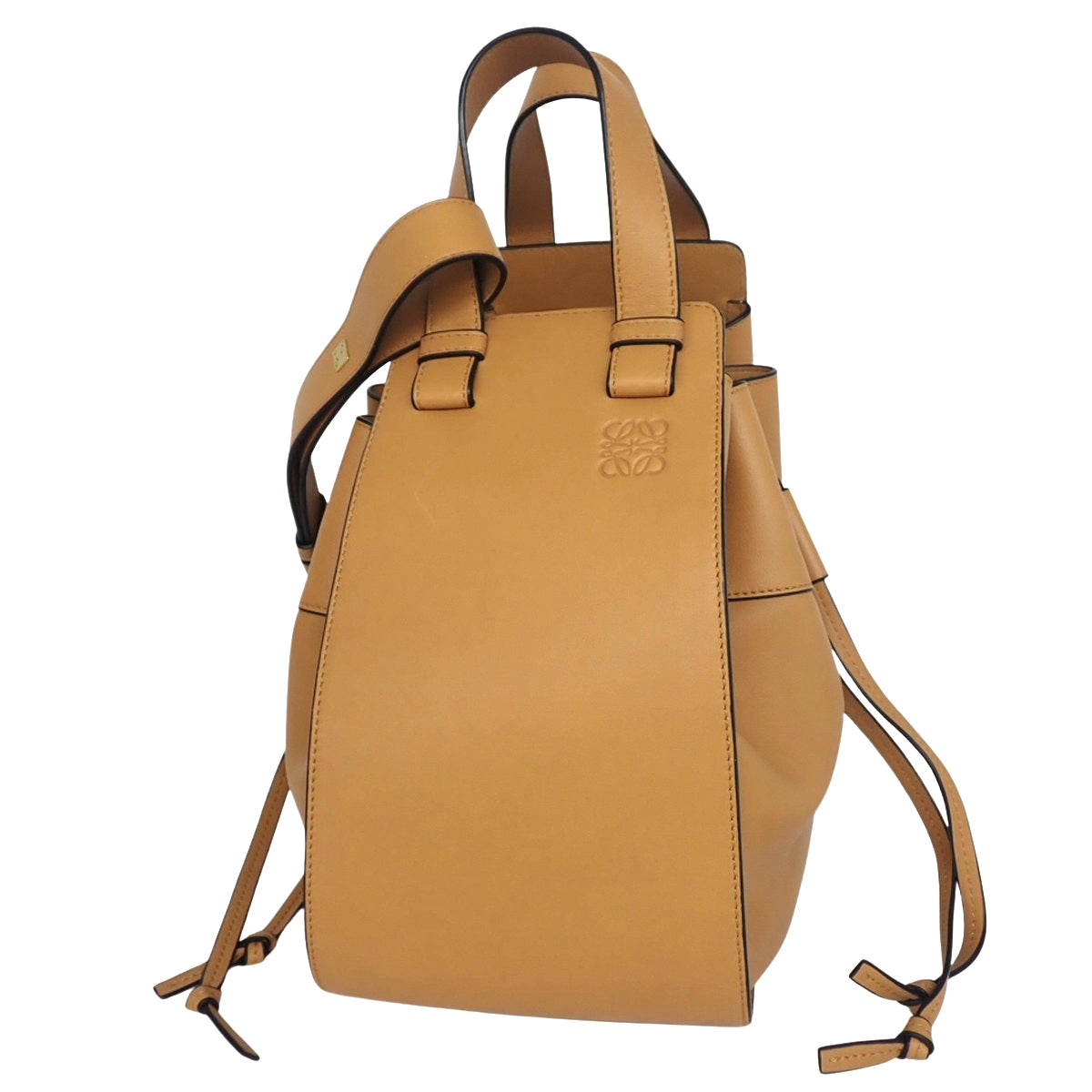 ハンモック ドローストリング ミディアム レザー キャメル 329.77.V06