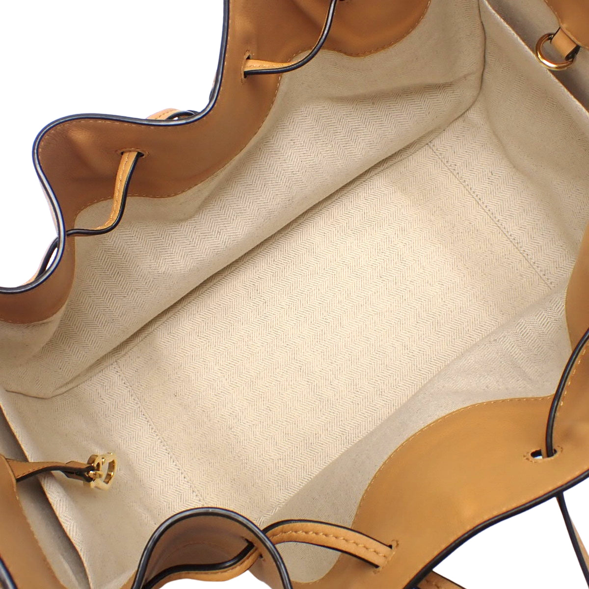 ハンモック ドローストリング ミディアム レザー キャメル 329.77.V06