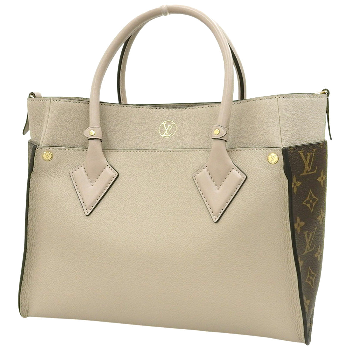 オンマイサイドMM カーフ モノグラムキャンバス グレージュ M58485