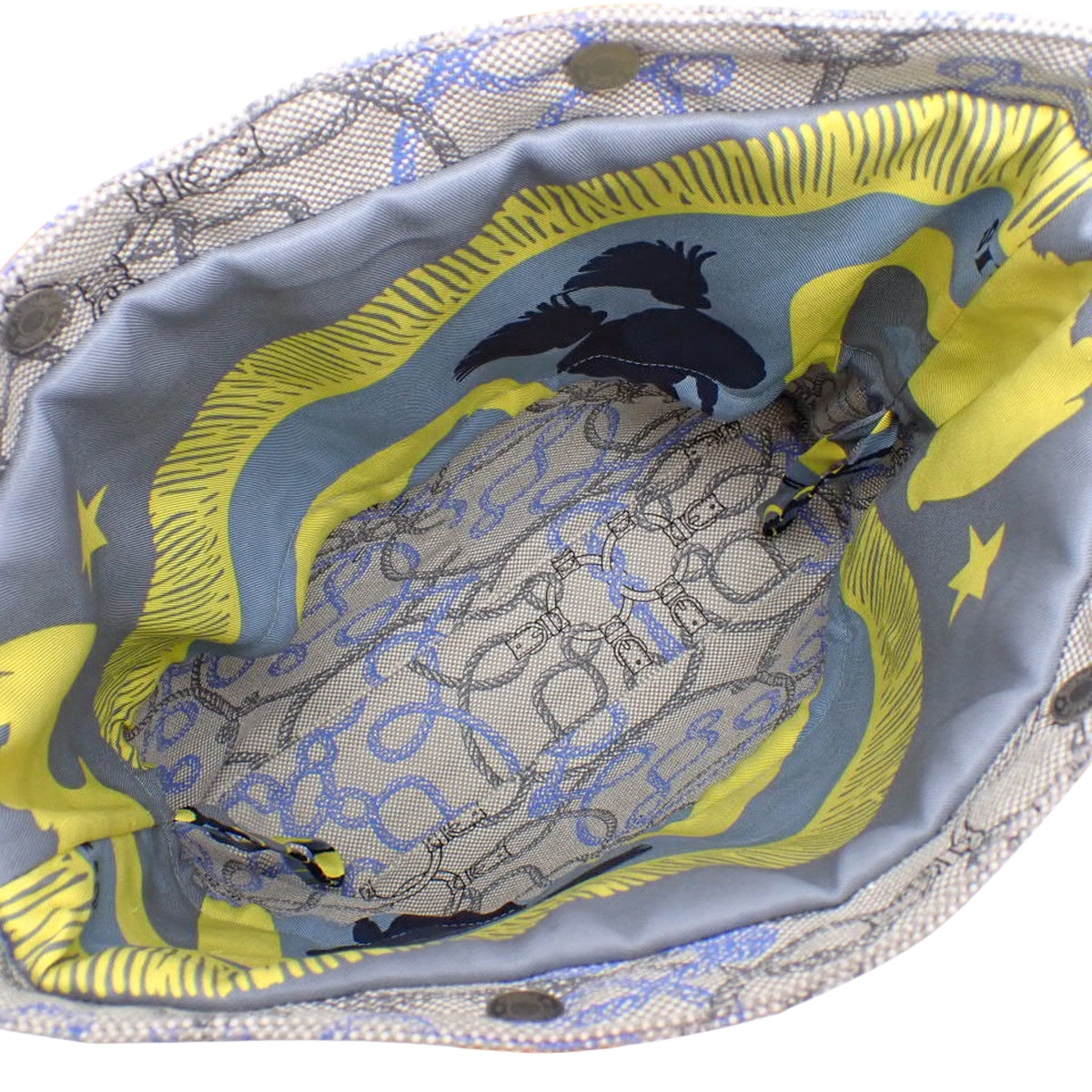 プティアッシュ キャンバス レザー シルク シルバー金具