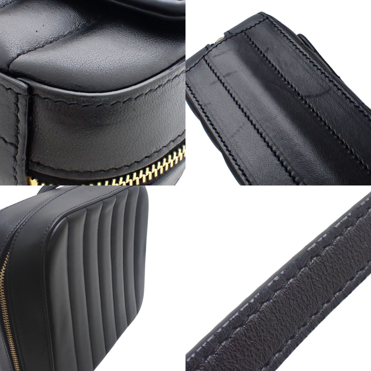 Vicky Camera Bag Leather Black 555052