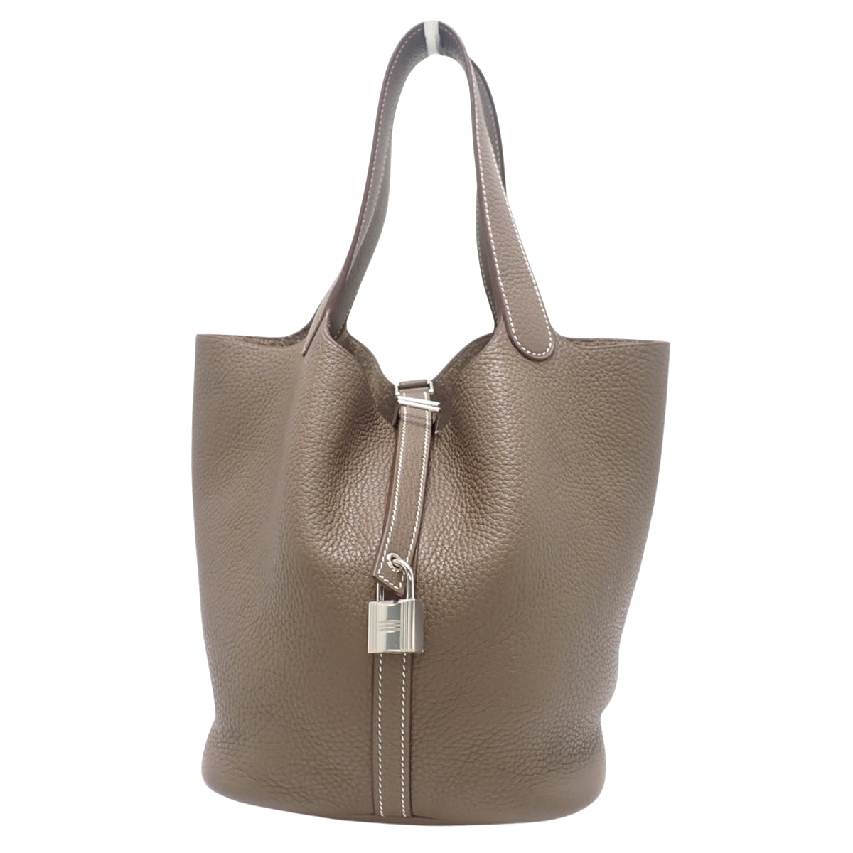 ピコタンロックMM トリヨンクレマンス エトゥープシルバー金具 C刻印