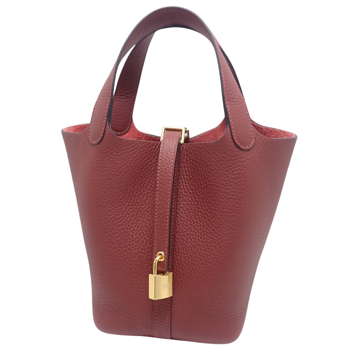 【未使用】ピコタンロックPM トリヨンクレマンス ルージュアッシュ ゴールド金具 W刻印