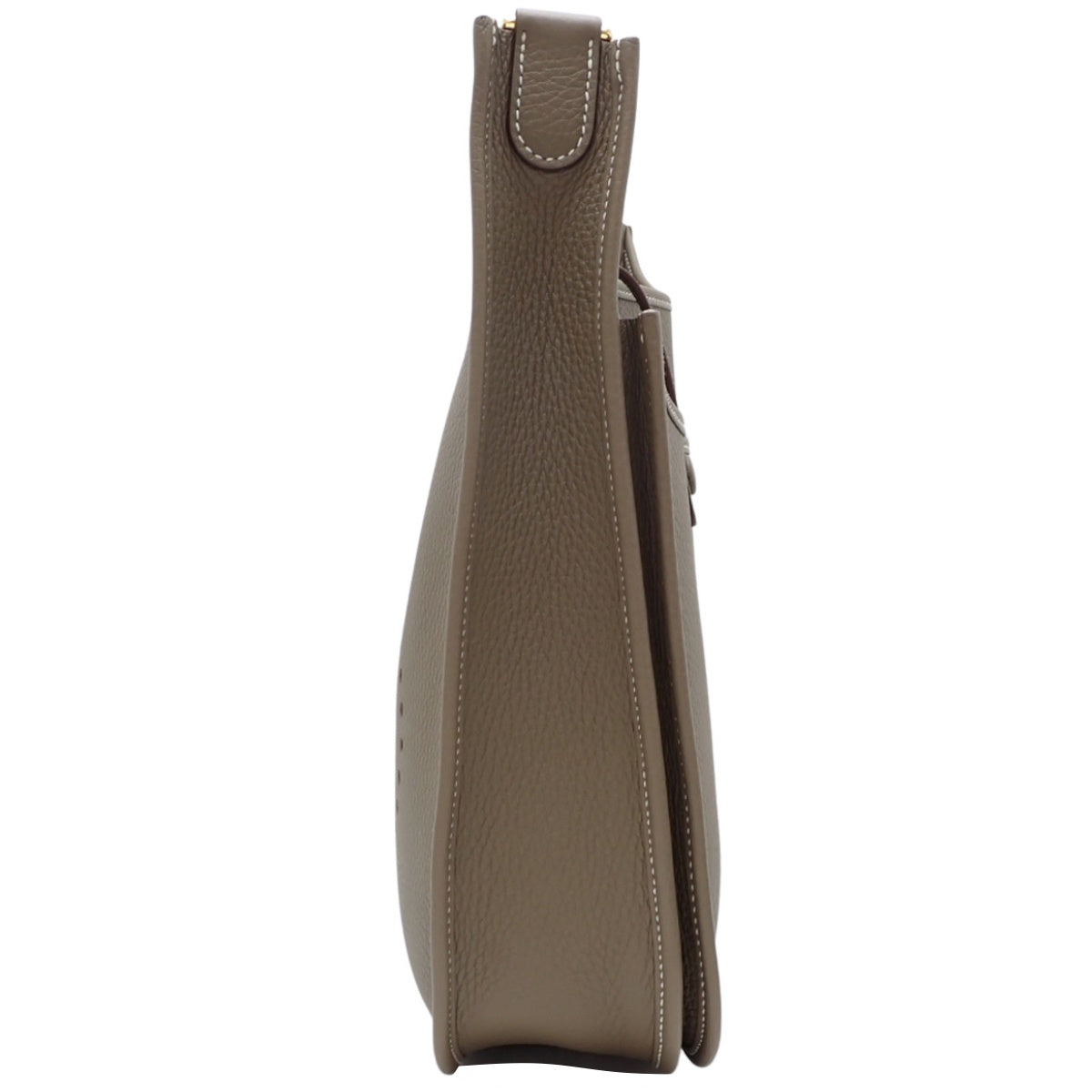 Evelyn 3PM Taurillon Clemence Etoupe/Etoupe Gold Hardware Double Stamp