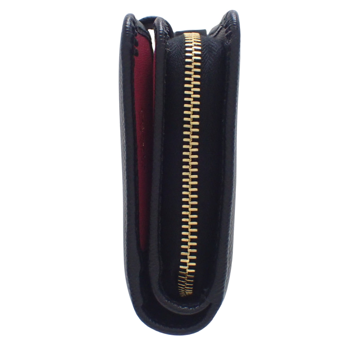 Saffiano皮革双折钱包,黑色和粉色,1ML225