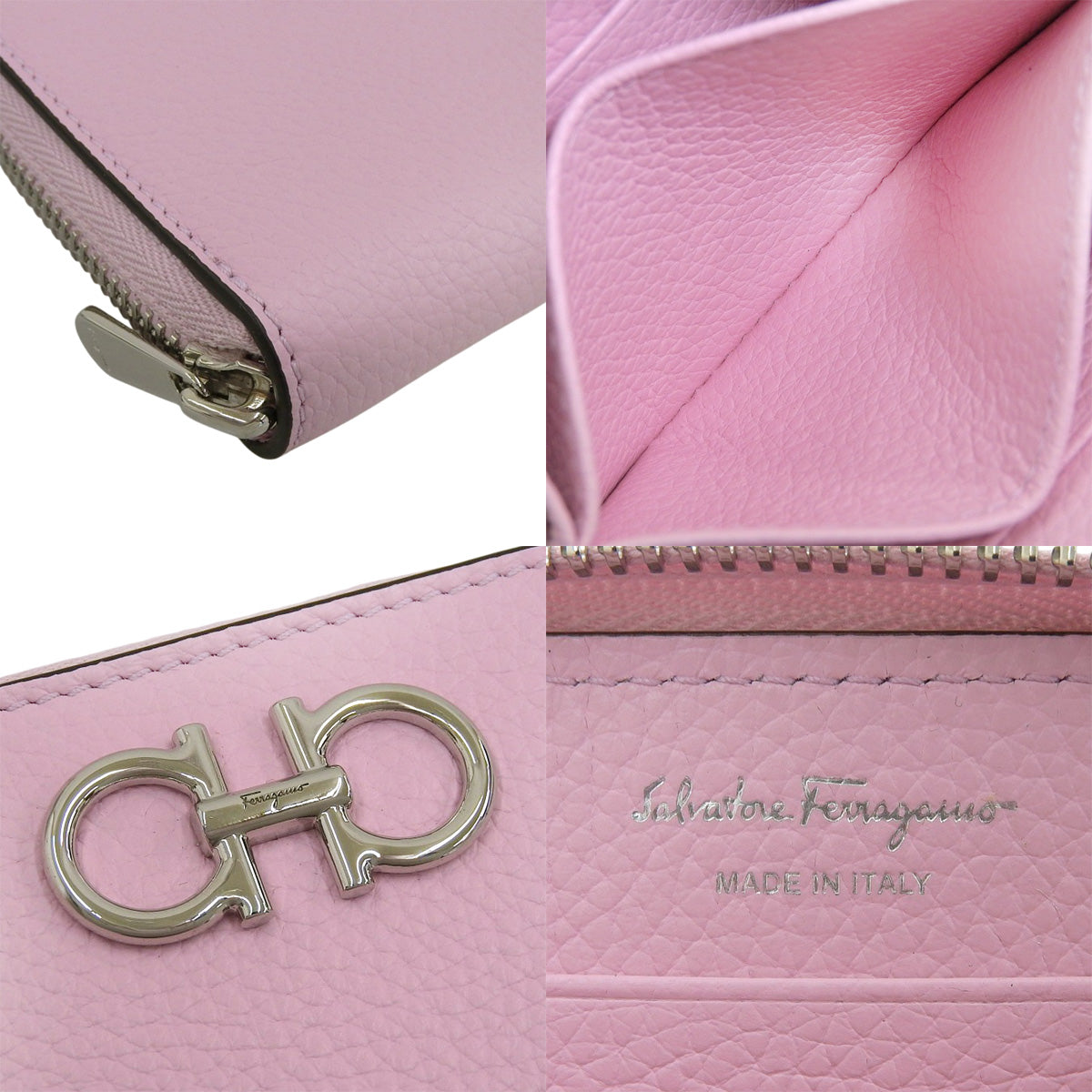 Gancini Coin Purse Leather Pink 22 0406