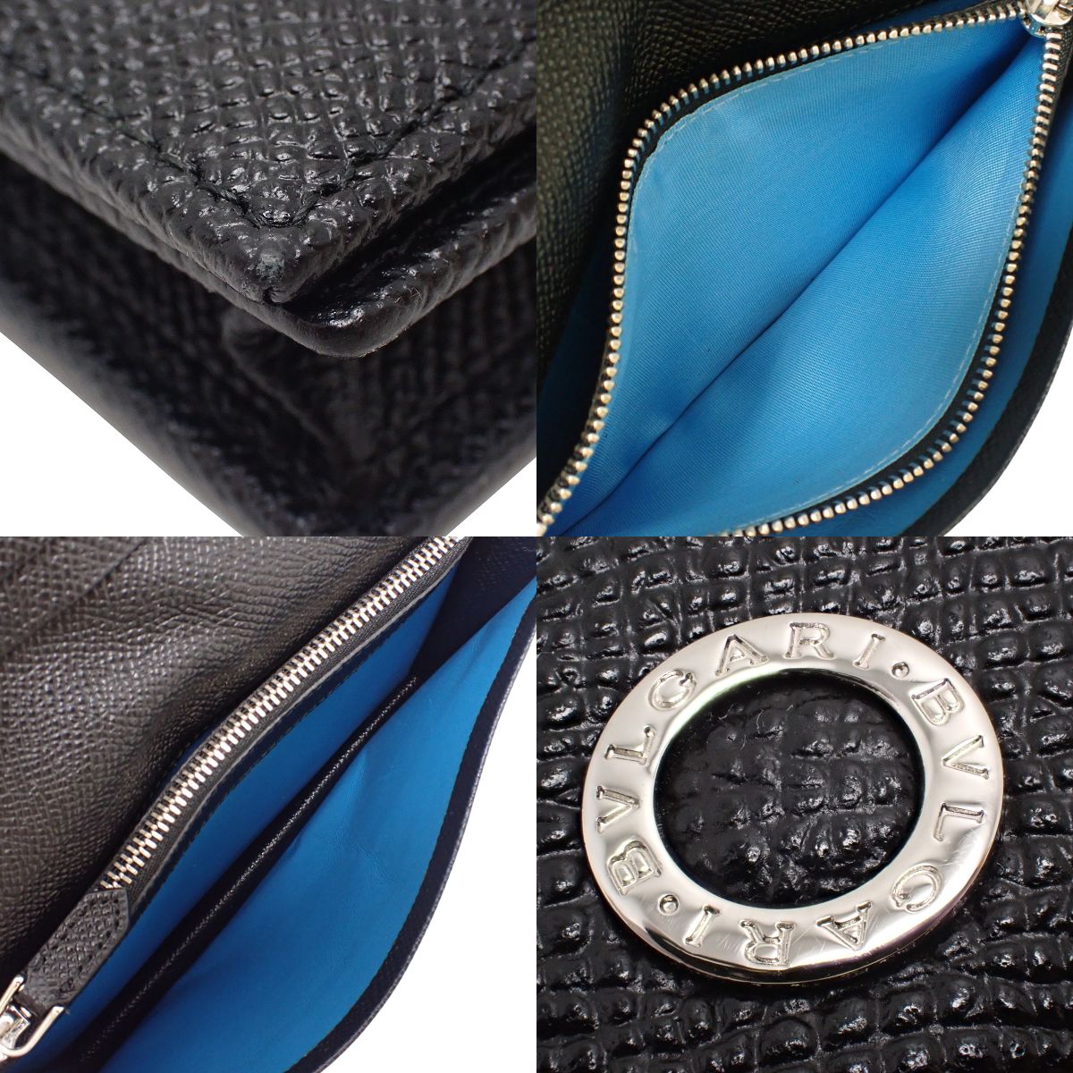 ブルガリブルガリ マン 二つ折り財布 グレインカーフレザー30398