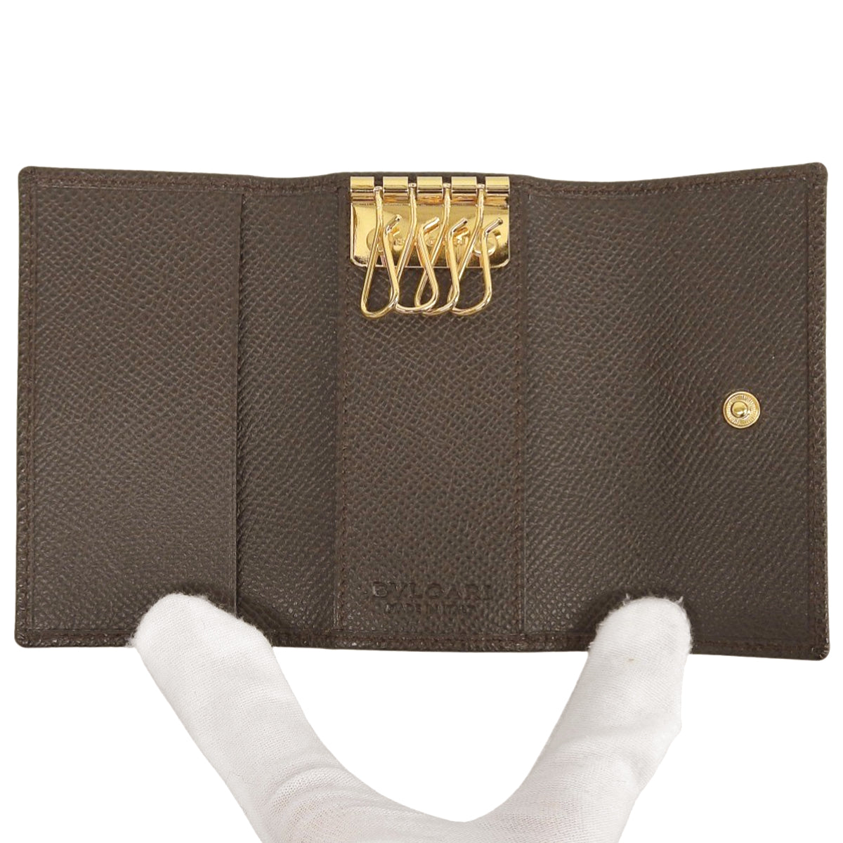 Classico CLASSICO 4-Hook Key Case Grained Leather Brown 25750