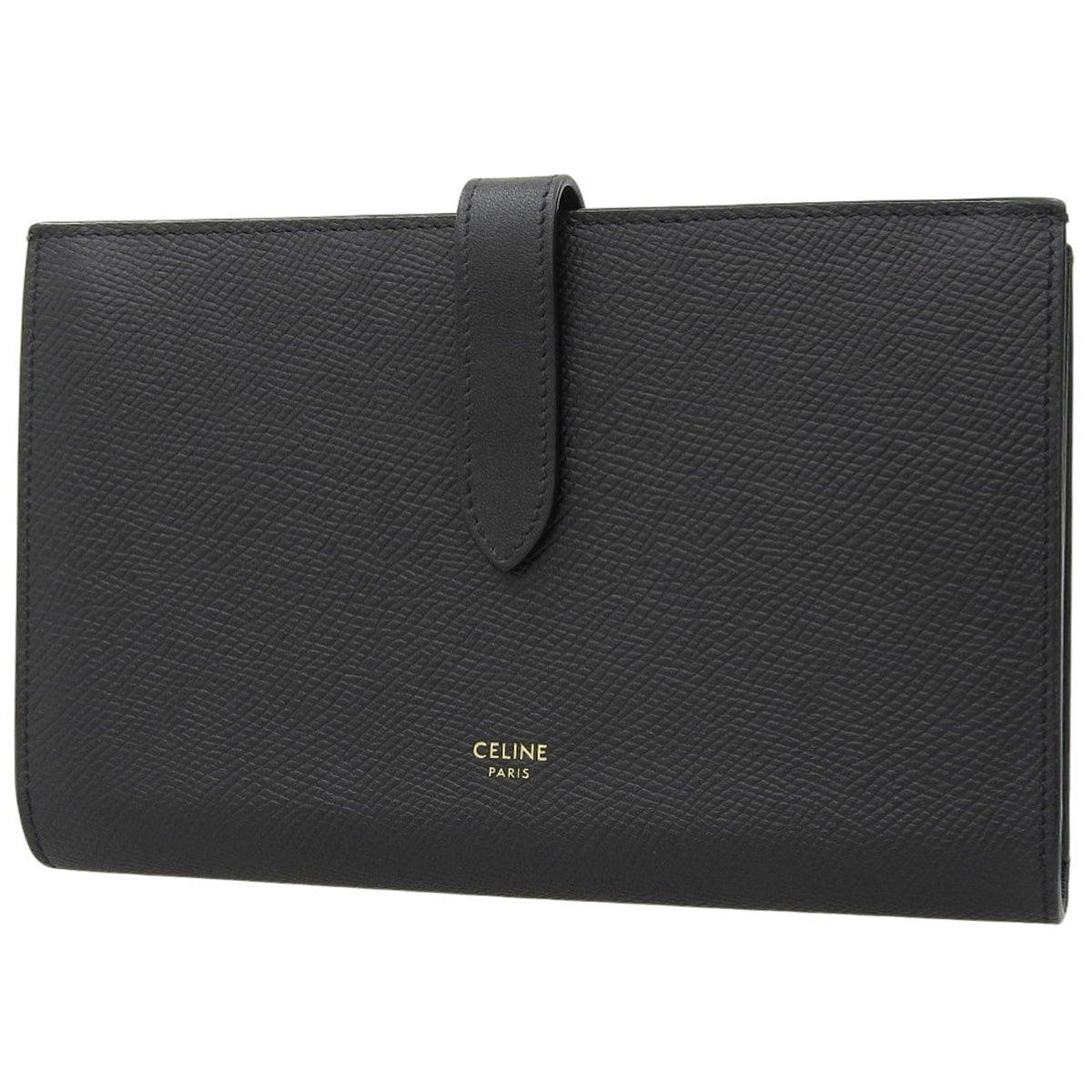 ラージ ストラップウォレット レザー ブラック