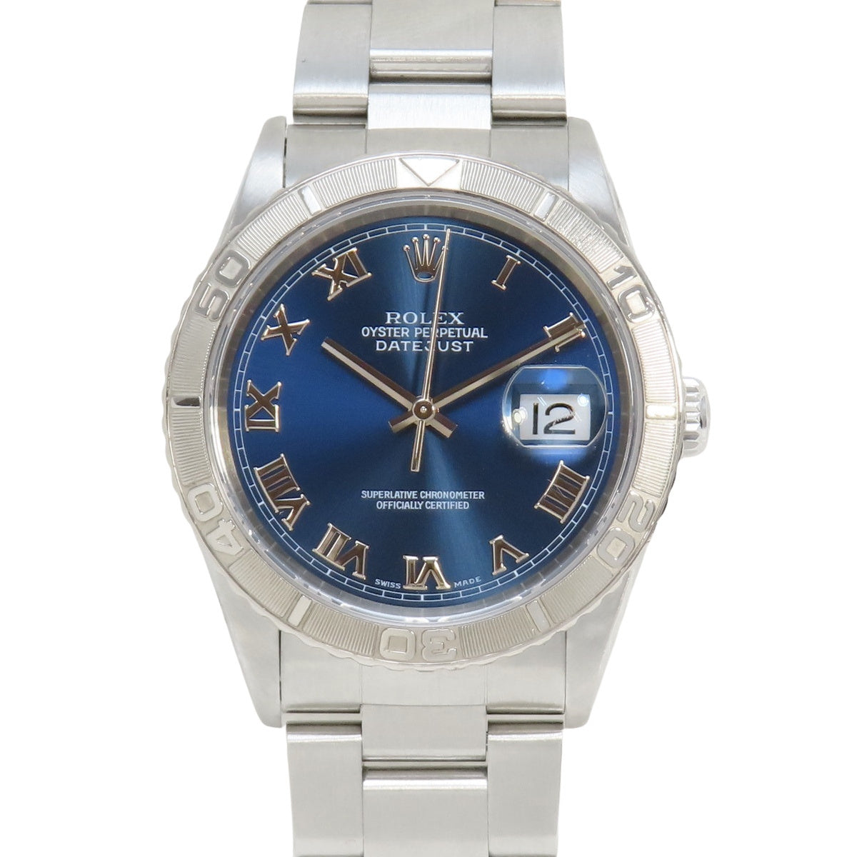 デイトジャスト サンダーバード 16264 WG/SS Y番 ブルー 自動巻き メンズ