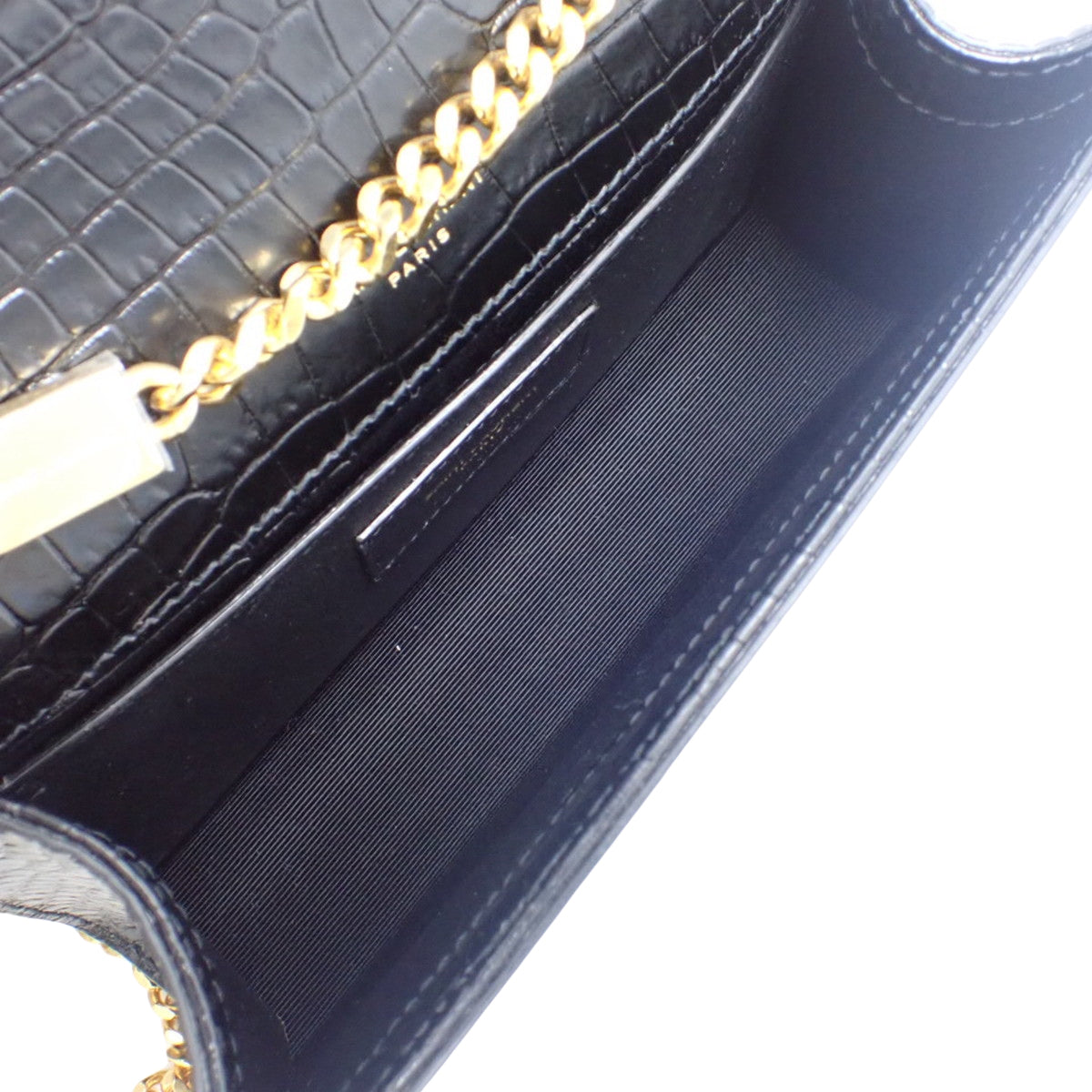 Kate Chain Shoulder Bag Leather Black 474366