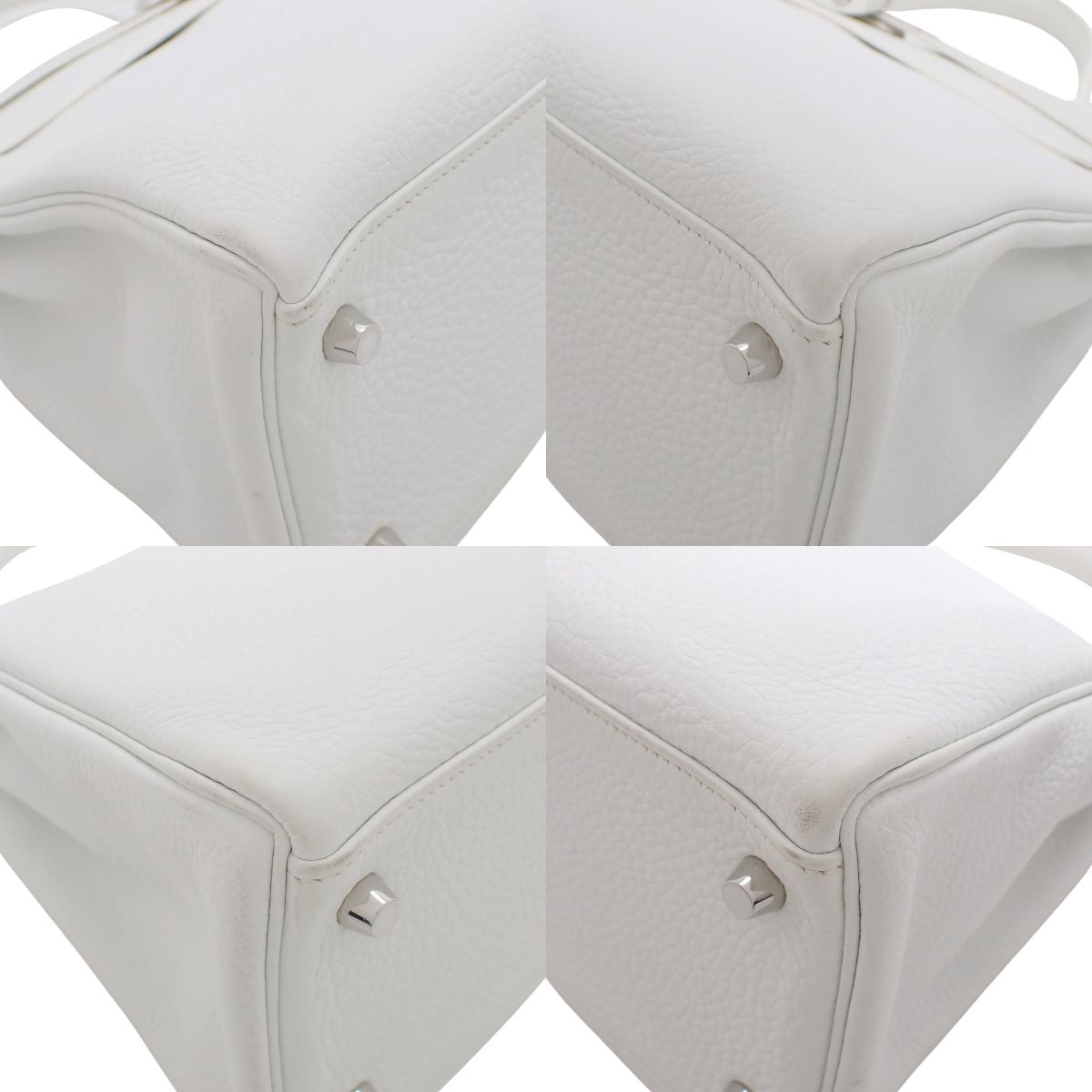 Hermès Kelly 32 (Sellier) Taurillon Clemence Palladium Hardware White Silver Hardware □O stamp