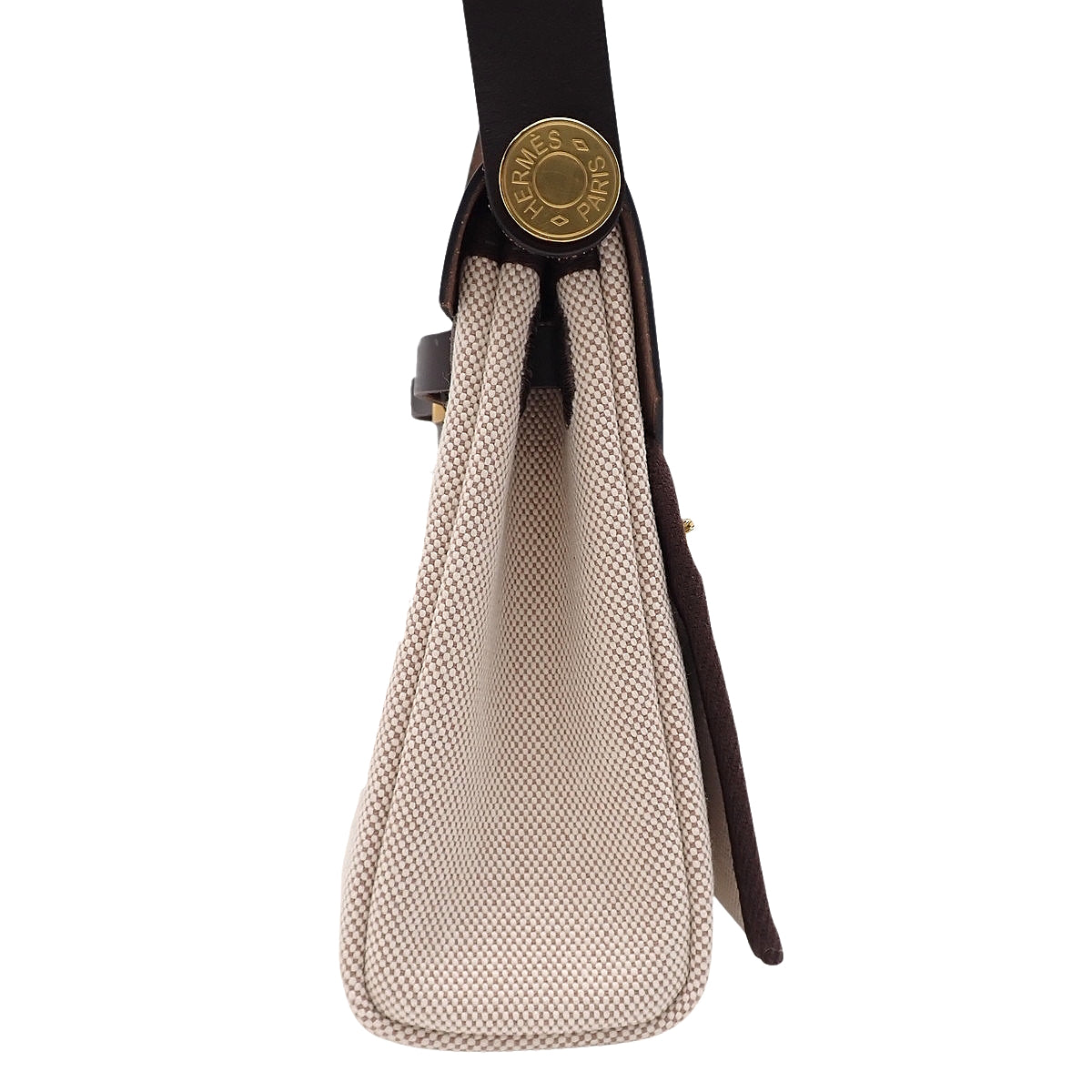 【未使用】エールバッグ ジップ 20 ミニ K刻印 トワルミリタリー ヴァッシュハンター エベンヌ ゴールド金具