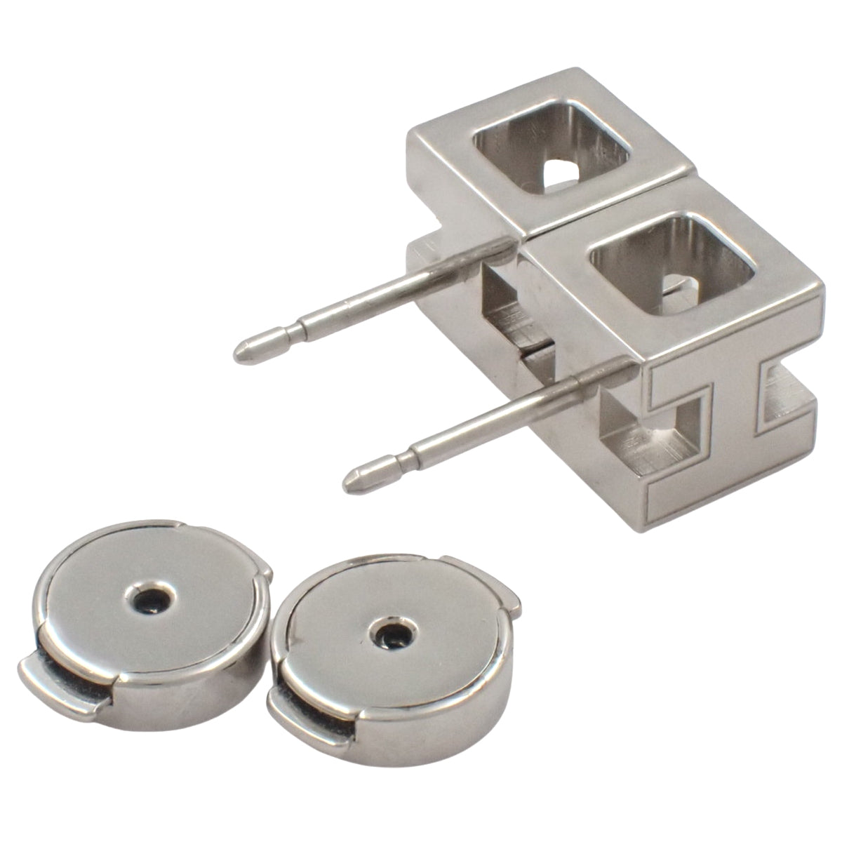 CAGE de H H Cube Earrings in Metal