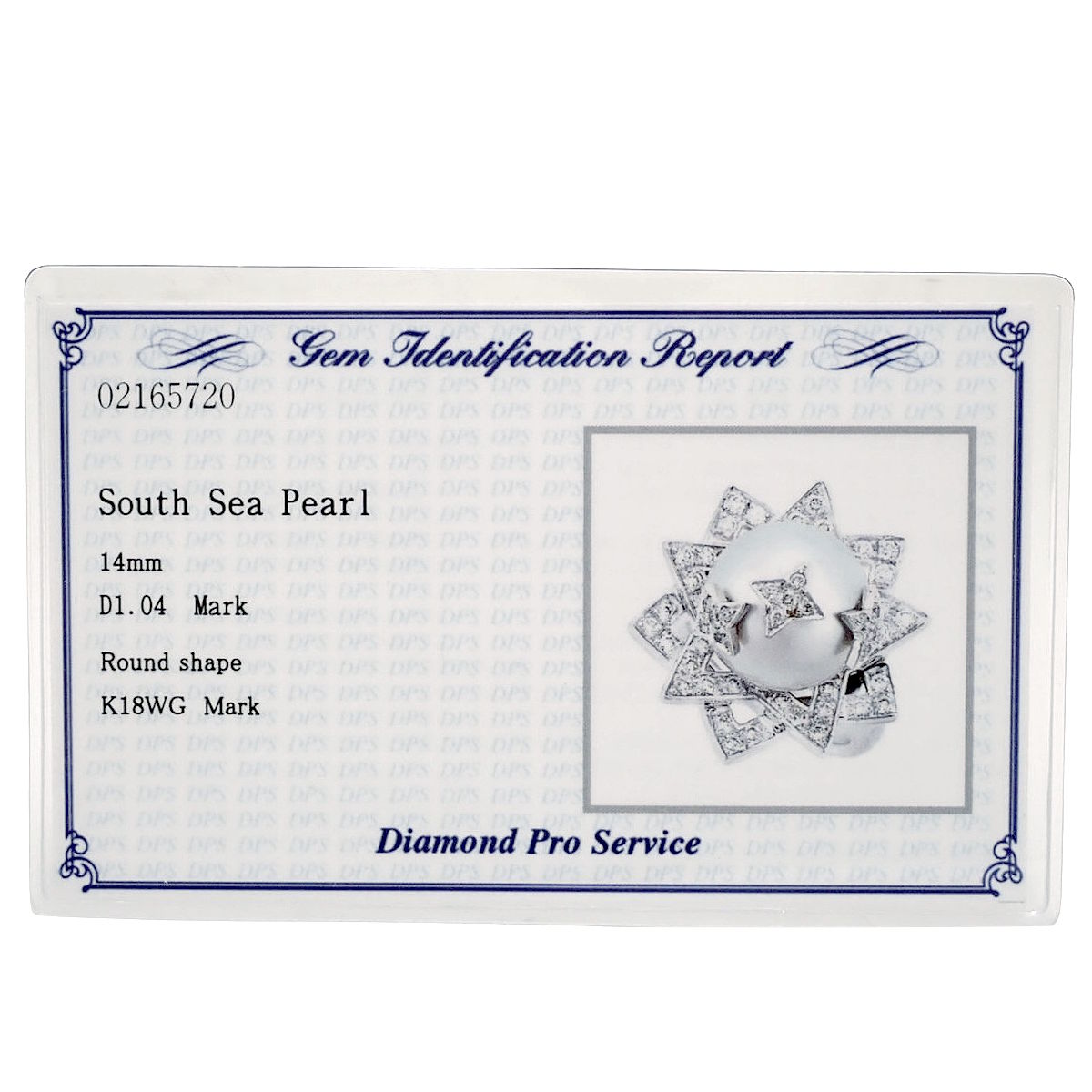 パール ダイヤモンド コメット リング P/D1.04 ホワイトゴールド K18WG 22.1g