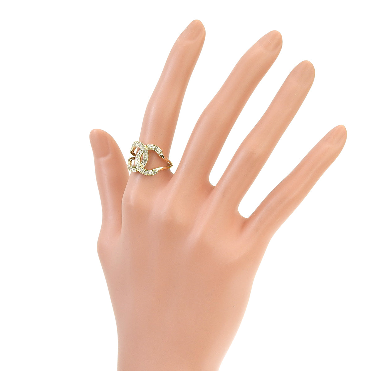 Diamond Ring D0.35 Yellow Gold K18YG Size 12.5 (US) / 52.5 (EU) 2.8g