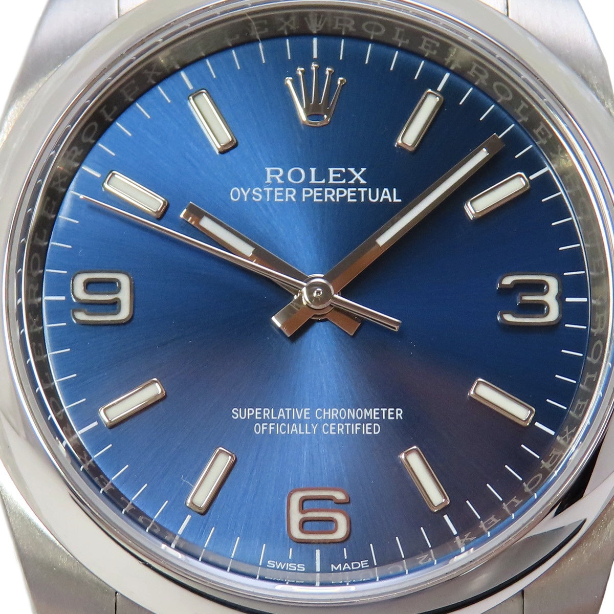 Oyster Perpetual 116000 SS Random serial Blue Automatic Men's