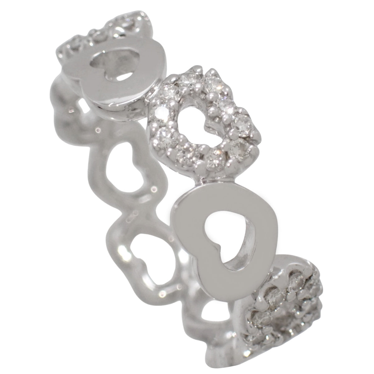 Heart Diamond Ring, Diamond D0.25, White Gold K18WG, 4.5g