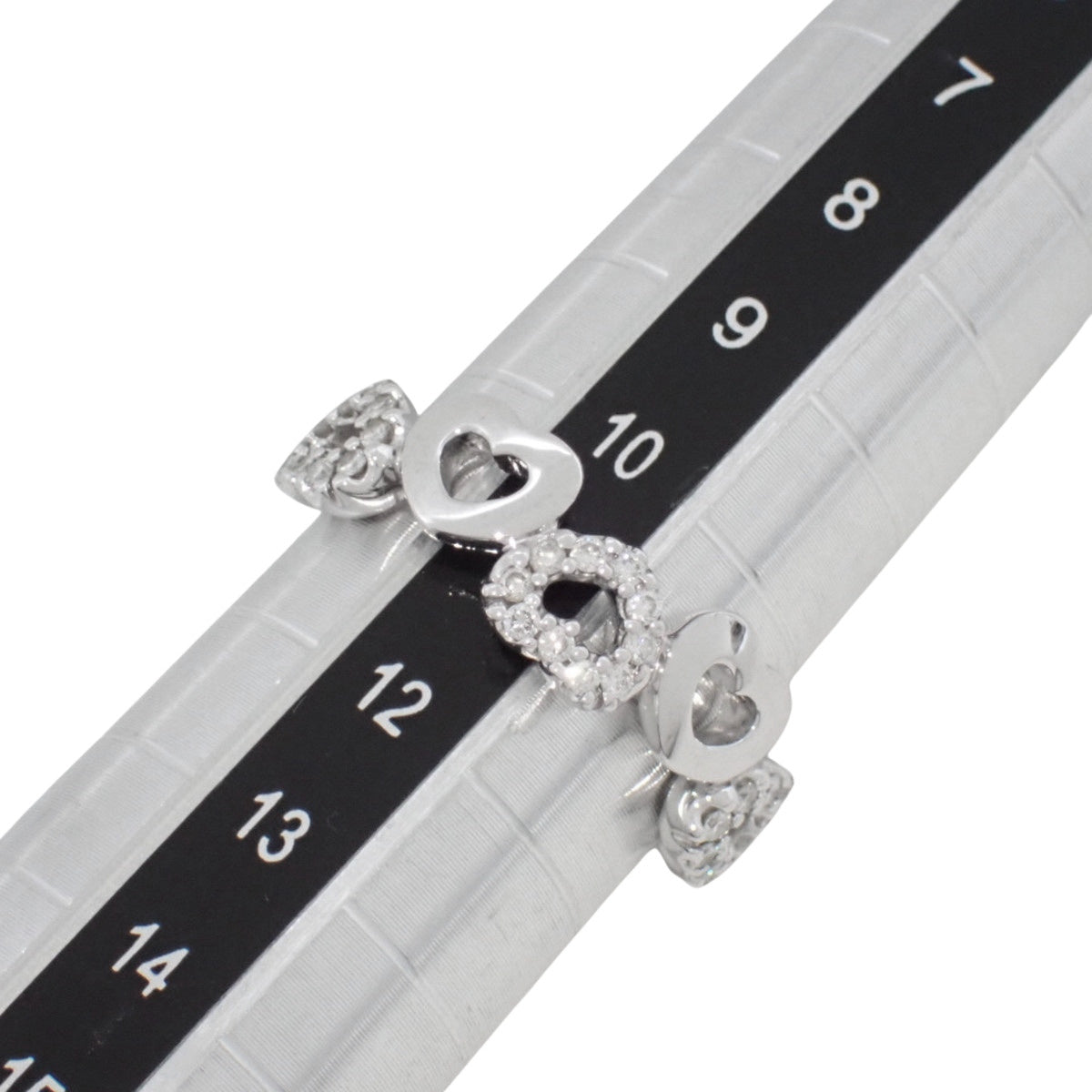 ハート ダイヤ リング ダイヤモンド D0.25 ホワイトゴールド K18WG 4.5g