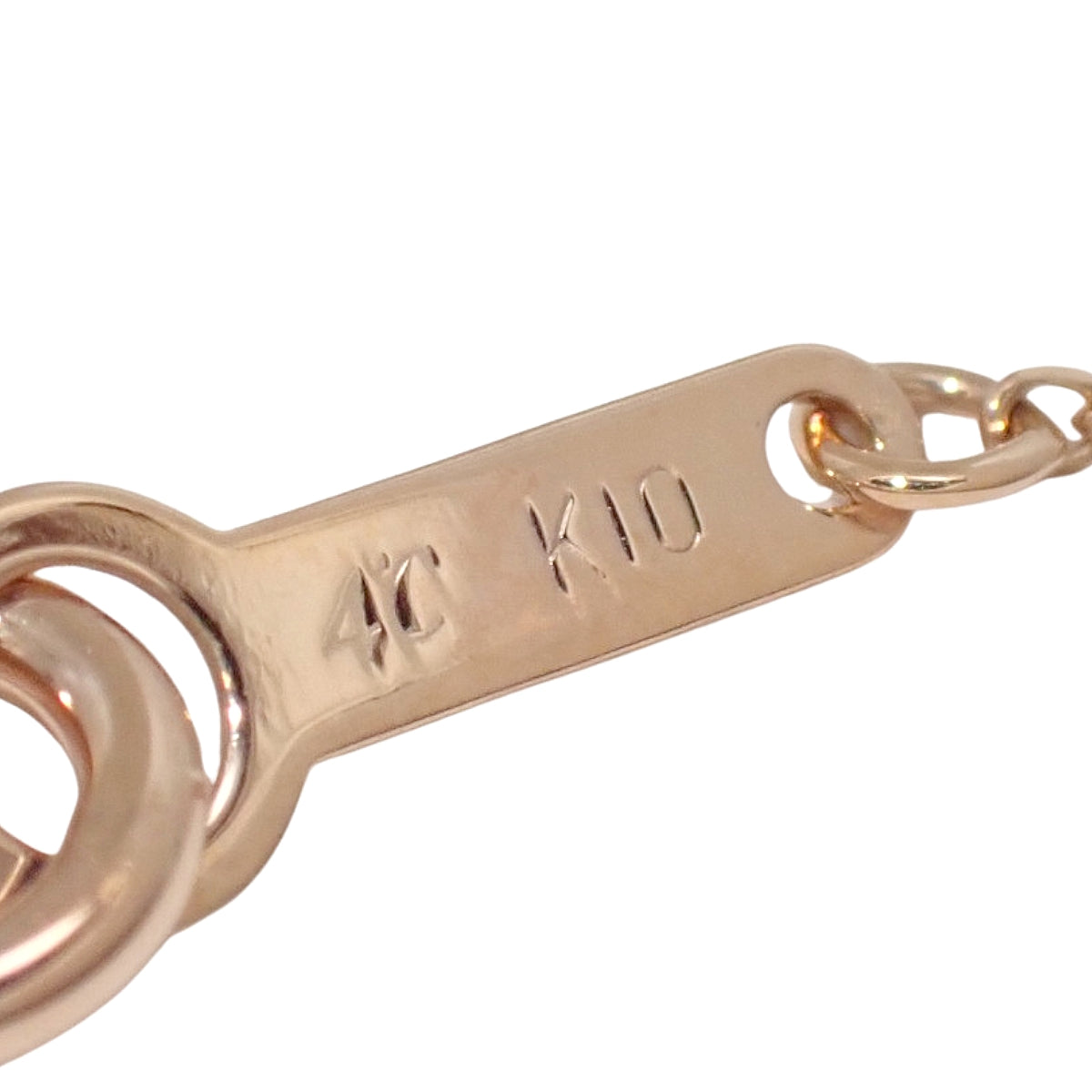 リボンモチーフ ダイヤ ネックレス ダイヤモンド ピンクゴールド K10PG 1.0g