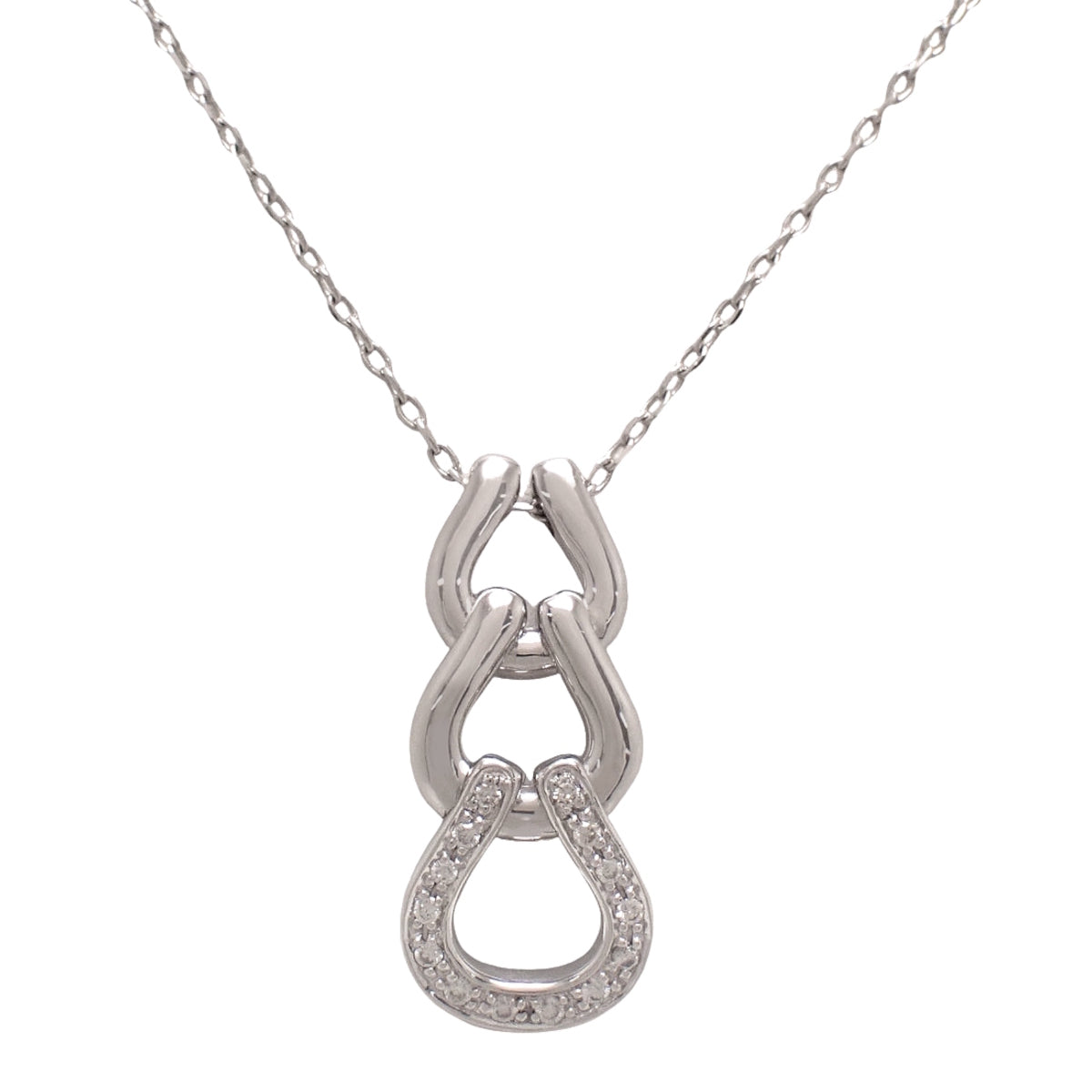 Diamond necklace in white gold K18WG, 4.3g