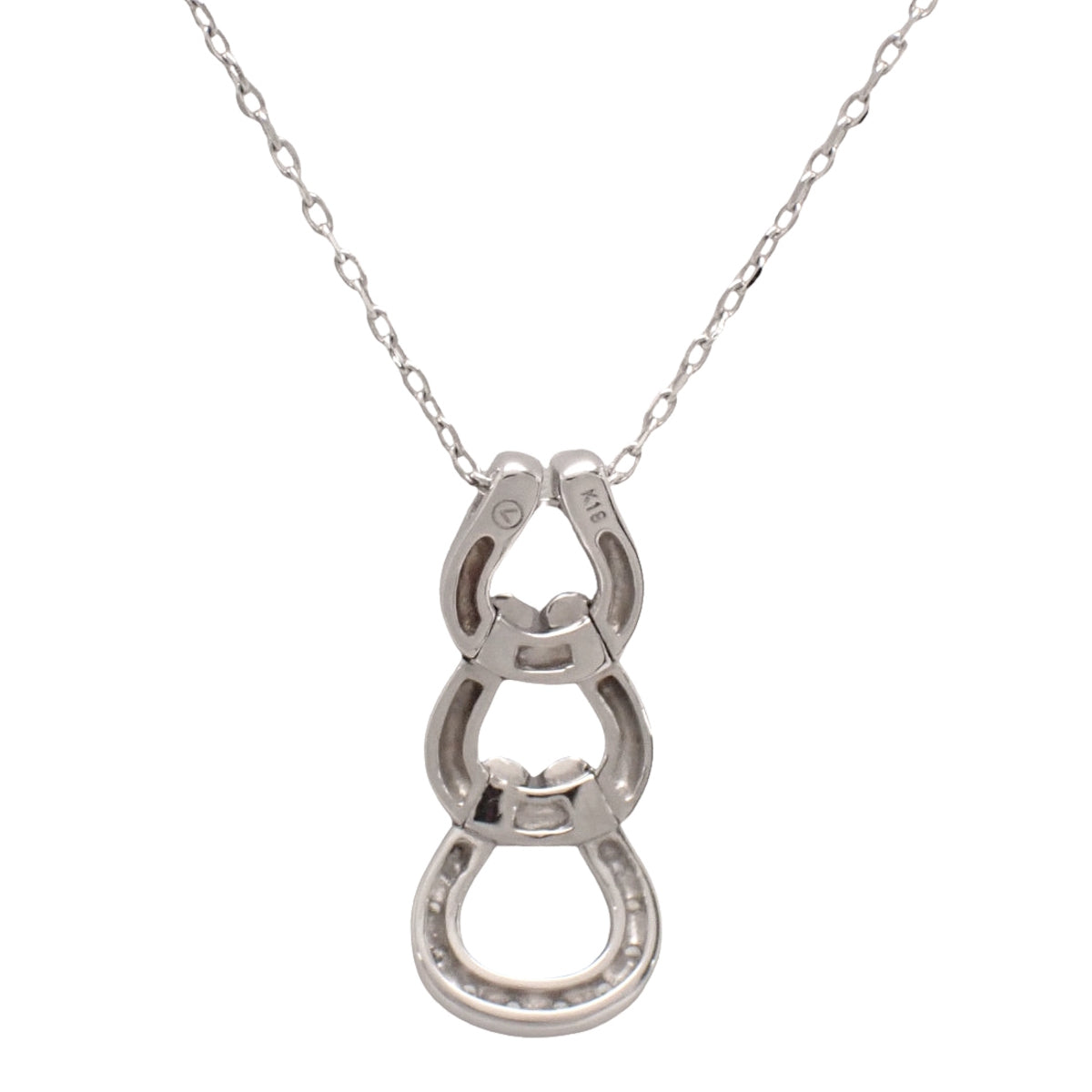 Diamond necklace in white gold K18WG, 4.3g