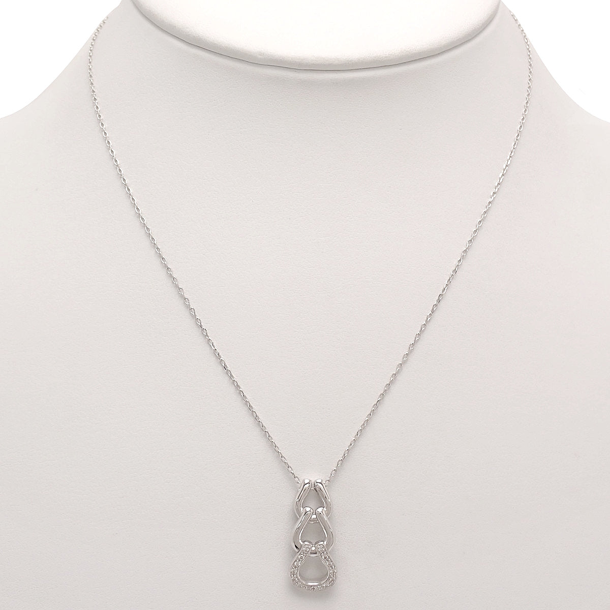 钻石项链,18K白金,4.3克