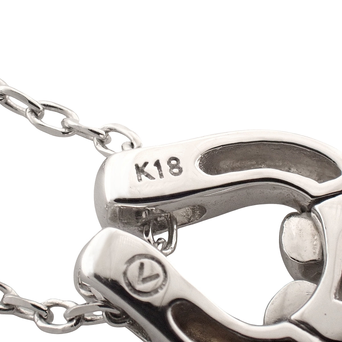 Diamond necklace in white gold K18WG, 4.3g