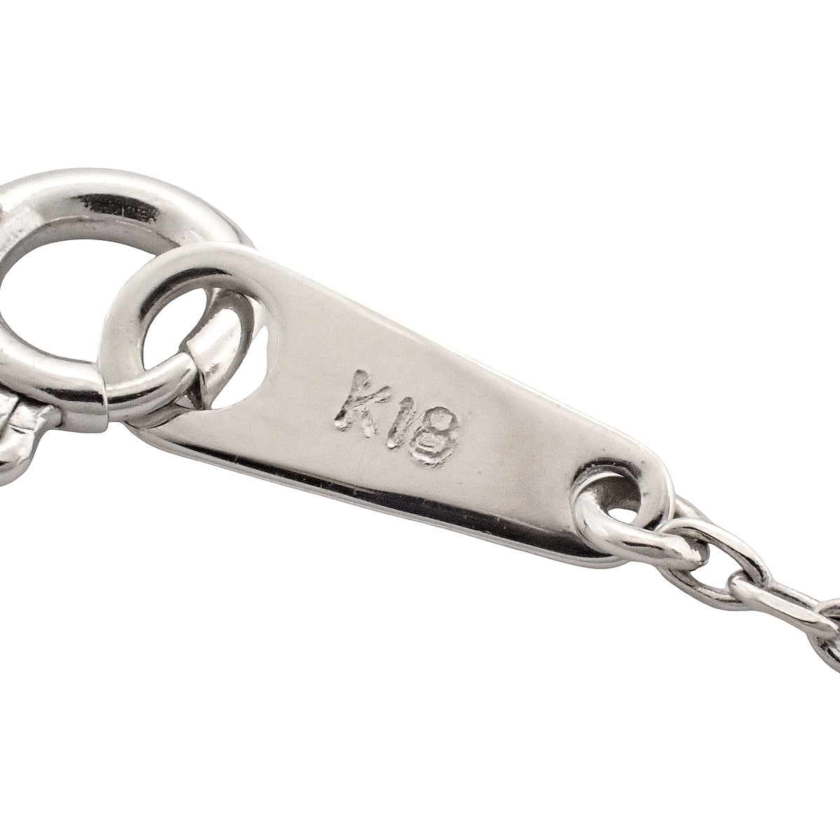 钻石项链,18K白金,4.3克