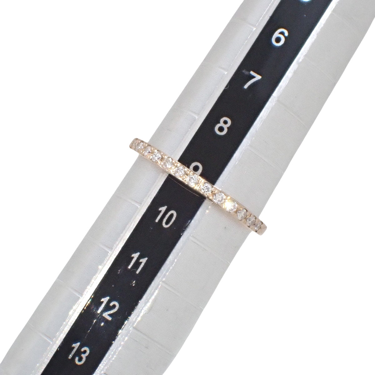 ハーフエタニティ ダイヤモンド リング ピンクゴールド K18PG 9(49)号 1.6g