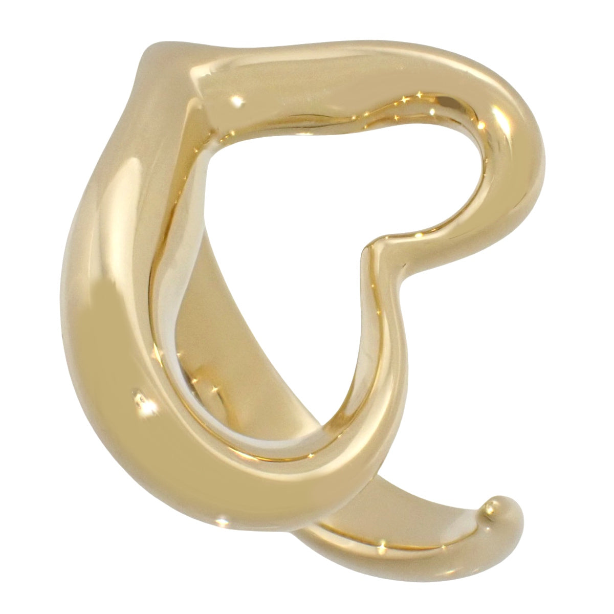 オープンハート リング イエローゴールド K18YG 11.5(51.5)号 7.8g