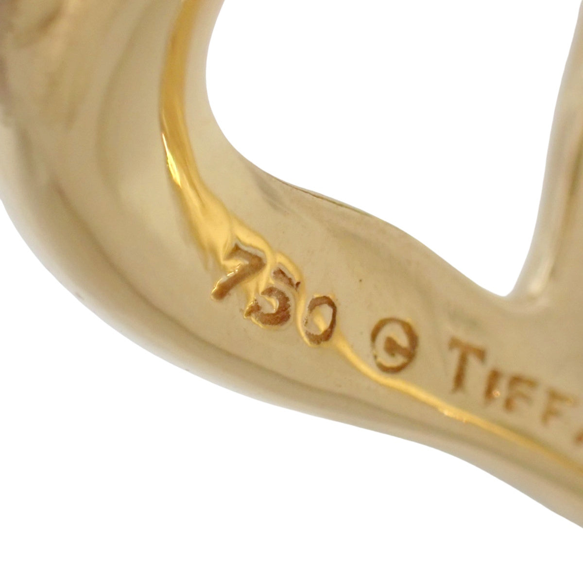 オープンハート リング イエローゴールド K18YG 11.5(51.5)号 7.8g