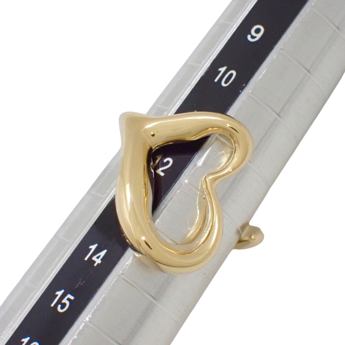 オープンハート リング イエローゴールド K18YG 11.5(51.5)号 7.8g