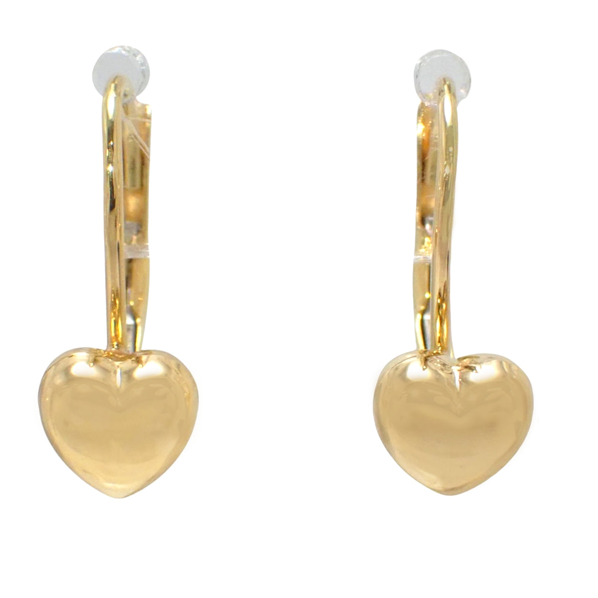 Heart Motif Earrings K18YG Yellow Gold 1.6g