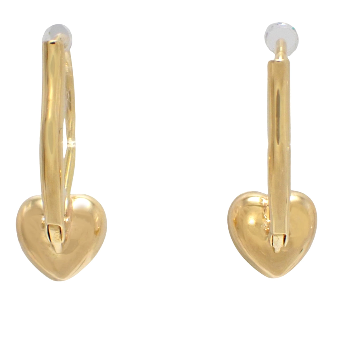 Heart Motif Earrings K18YG Yellow Gold 1.6g
