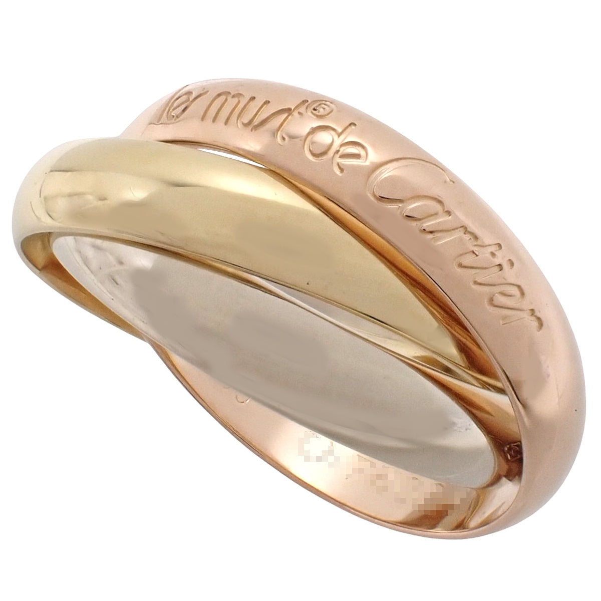 les must de Cartier トリニティ リング K18YG PG WG 7.3g