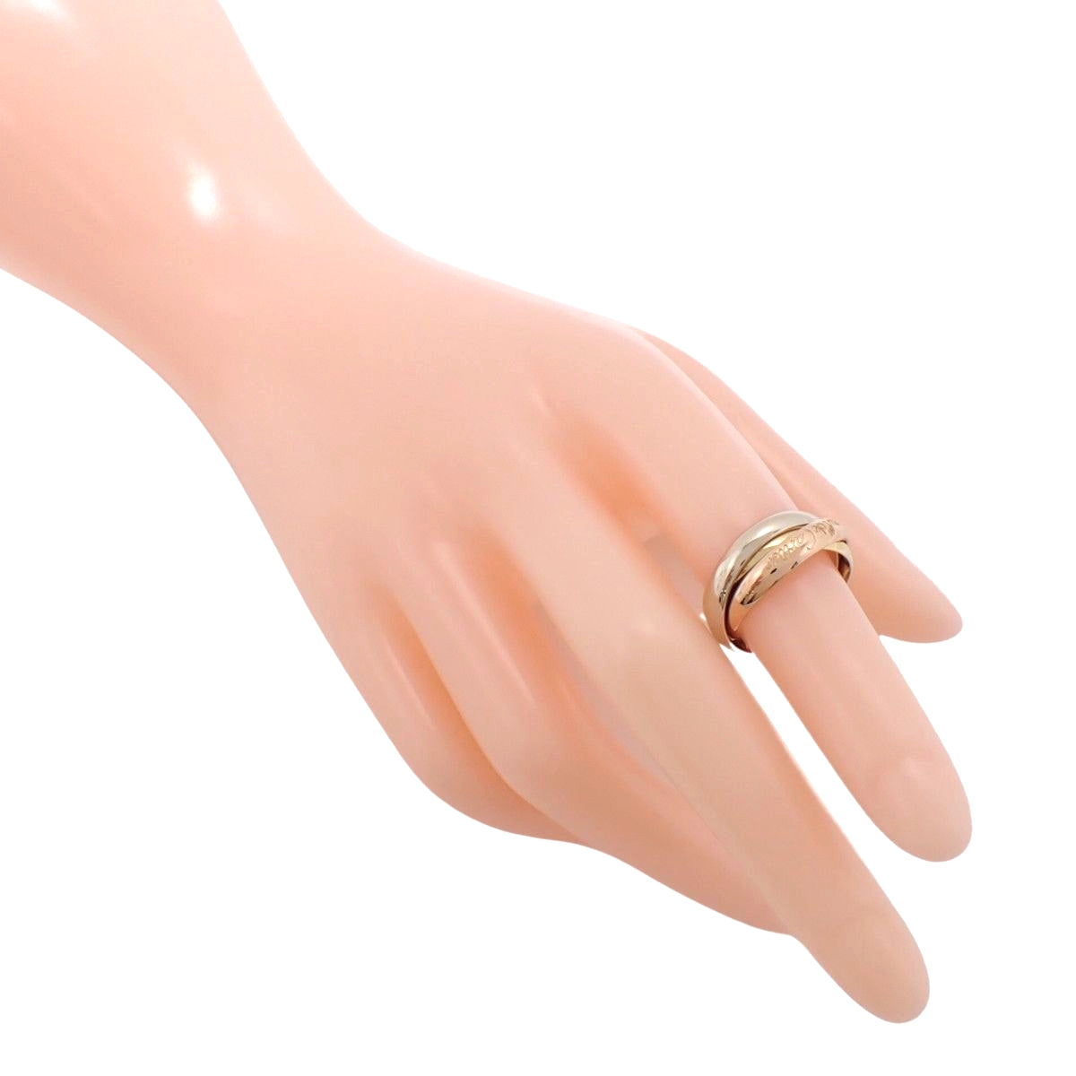 les must de Cartier Trinity Ring K18YG PG WG 7.3g