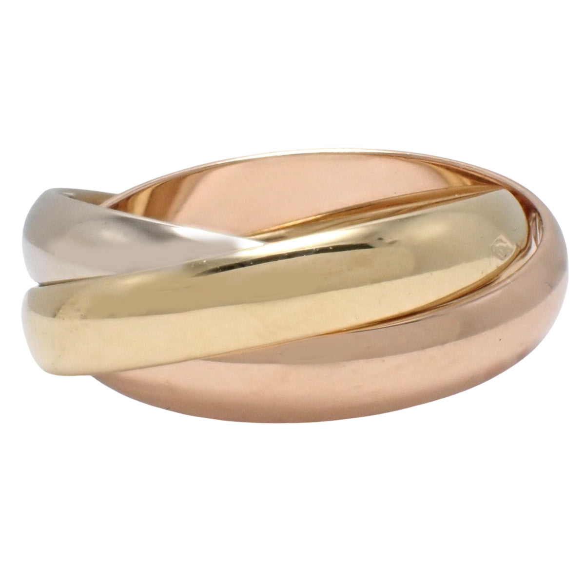 les must de Cartier Trinity Ring K18YG PG WG 7.3g