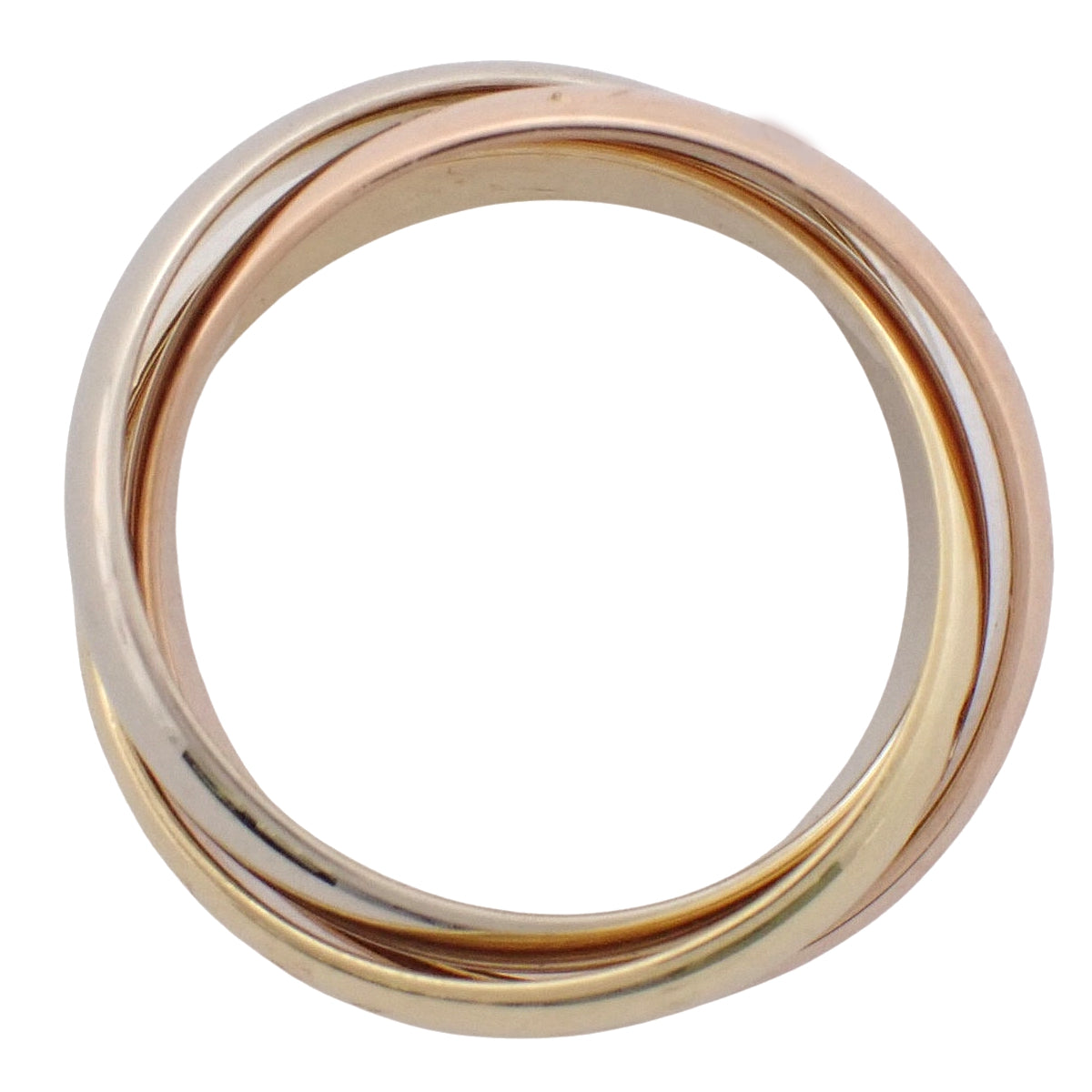 les must de Cartier トリニティ リング K18YG PG WG 7.3g