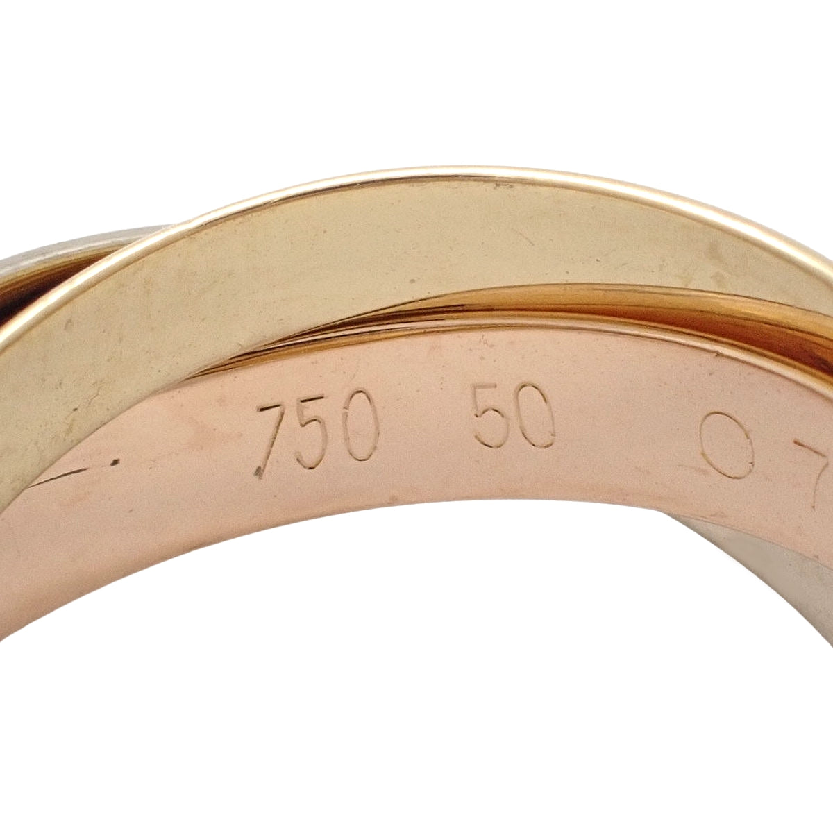 les must de Cartier Trinity Ring K18YG PG WG 7.3g