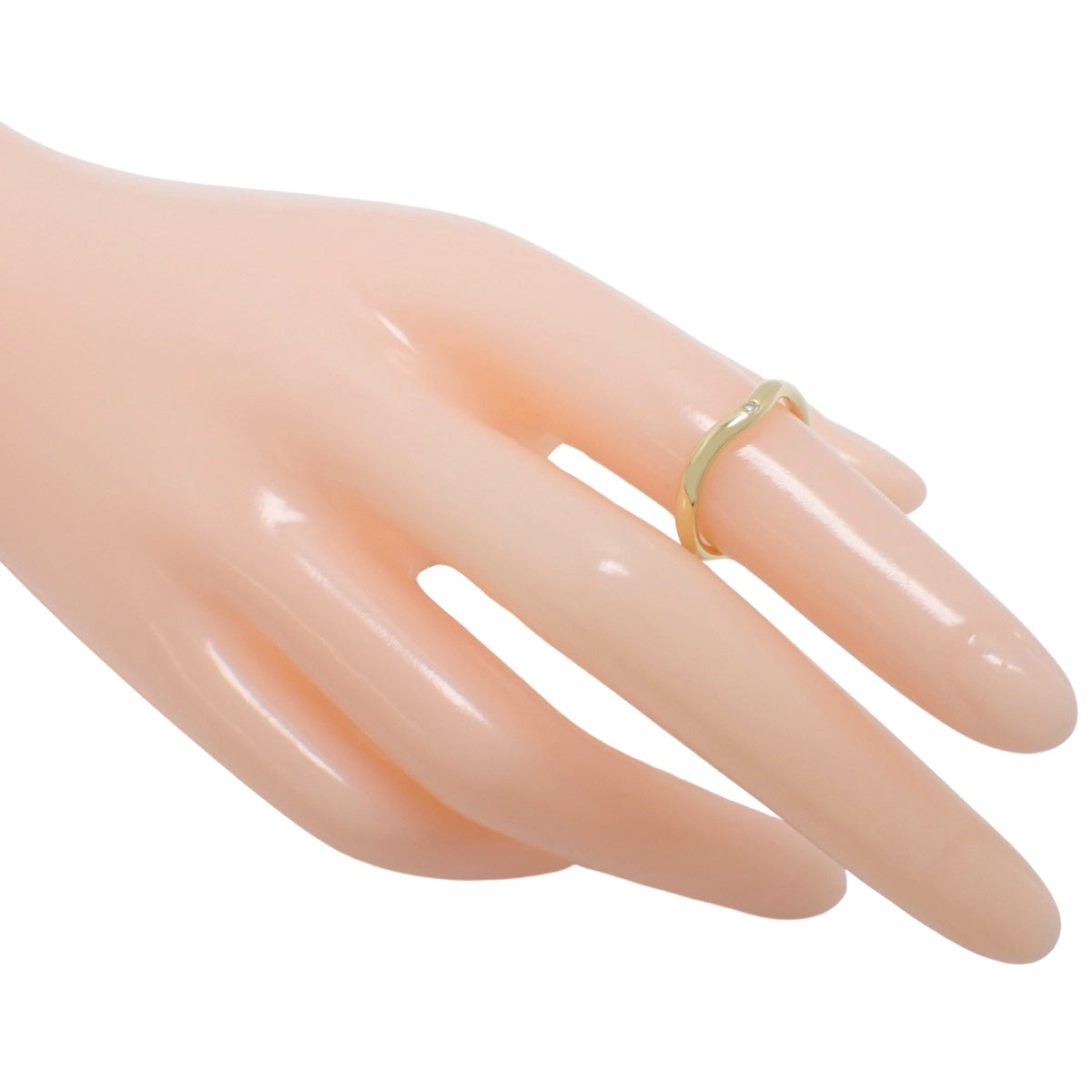 バンドリング ダイヤモンド イエローゴールド K18YG 2.8g